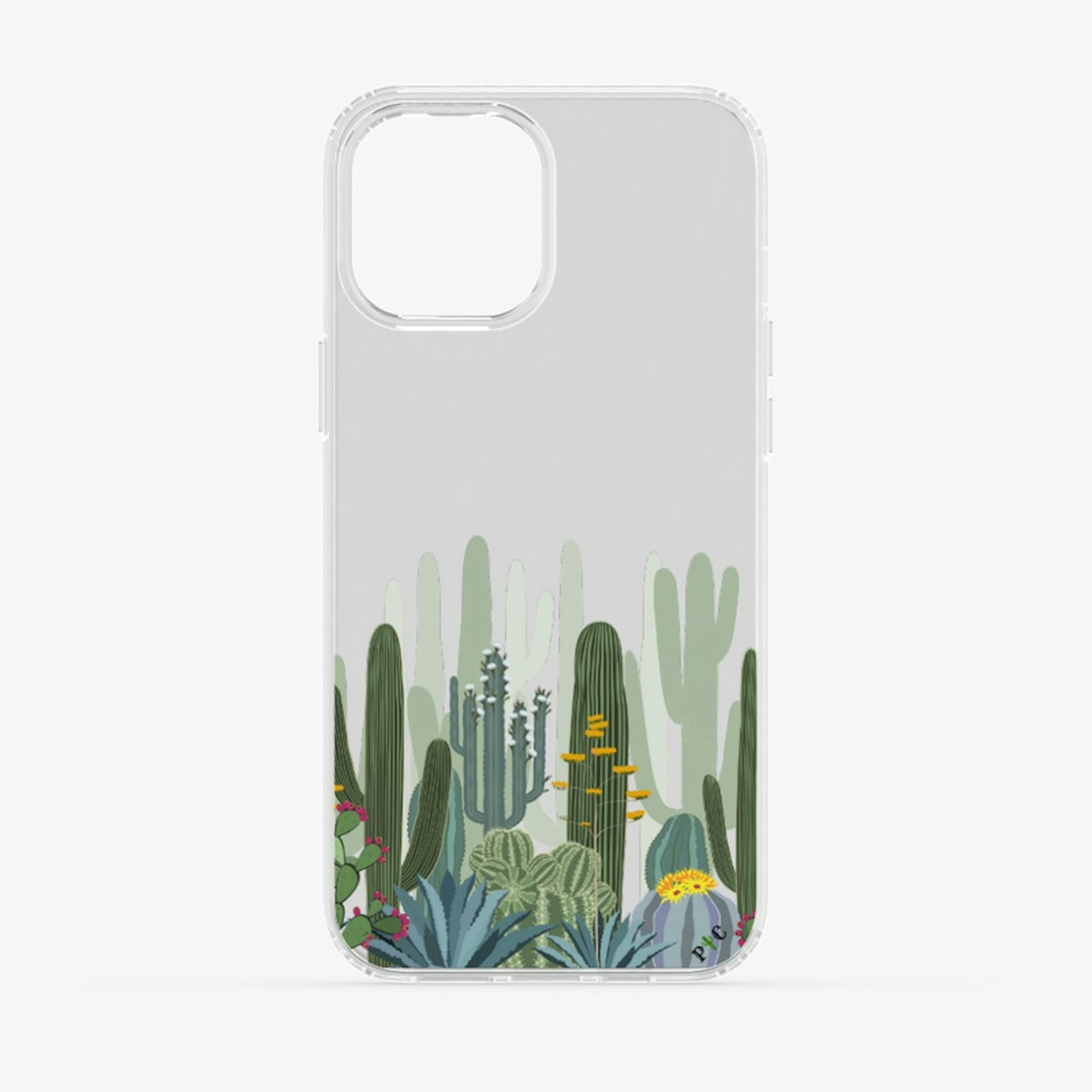 Clear Cactus Phone Case